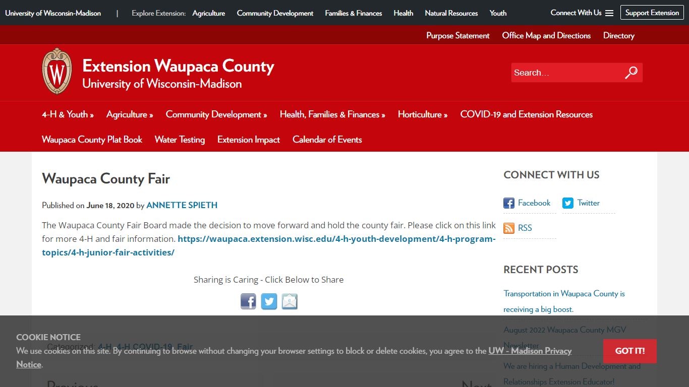 Waupaca County Fair – Extension Waupaca County